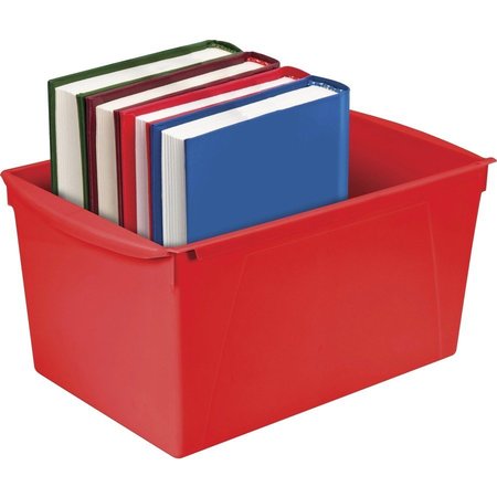 STOREX Book Storage Bin, 9.2 in W, 7 in H, 14.5 in L, Assorted, 6 PK STX71126E06C